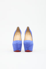 Christian Louboutin Suede Victoria Platform Pump