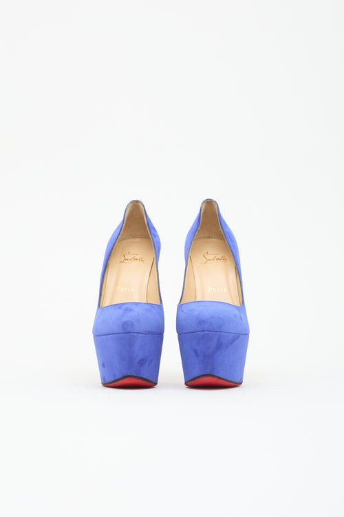 Christian Louboutin Suede Victoria Platform Pump