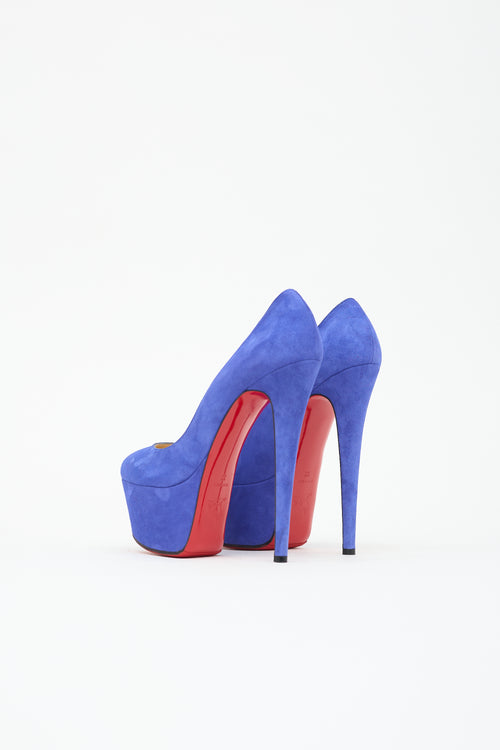 Christian Louboutin Suede Victoria Platform Pump