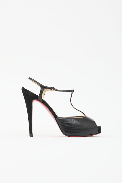 Christian Louboutin Suede & Leather Senora Sandal