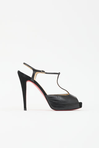 Christian Louboutin Suede & Leather Senora Sandal