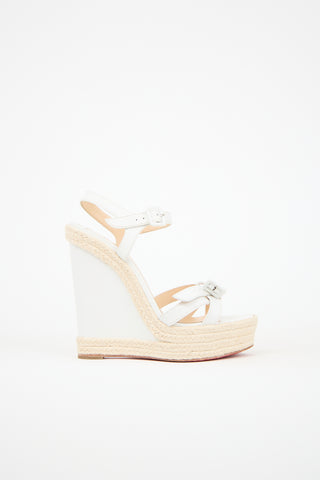 Christian Louboutin Leather Espadrille Wedge