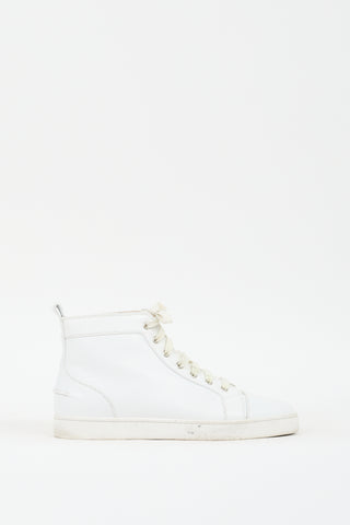 Christian Louboutin White Leather High Top Sneaker