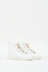 Christian Louboutin White Leather High Top Sneaker