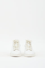 Christian Louboutin White Leather High Top Sneaker