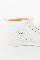 Christian Louboutin White Leather High Top Sneaker