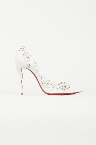 Christian Louboutin White Patent Beloved 100 D'Orsay Heel