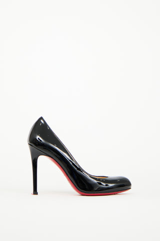 Christian Louboutin Black Patent Simple Pump