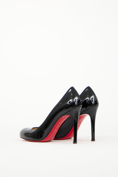 Christian Louboutin Black Patent Simple Pump