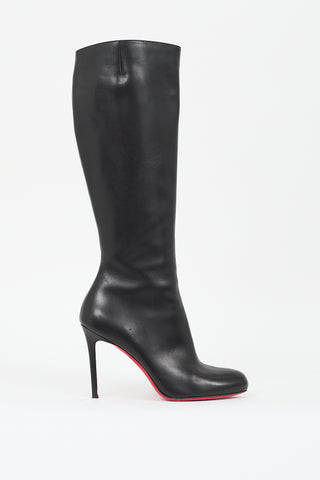 Christian Louboutin Black Leather Pumppie Botta Boot