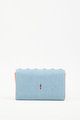 Christian Louboutin Light Wash Denim Paloma Studded Bag