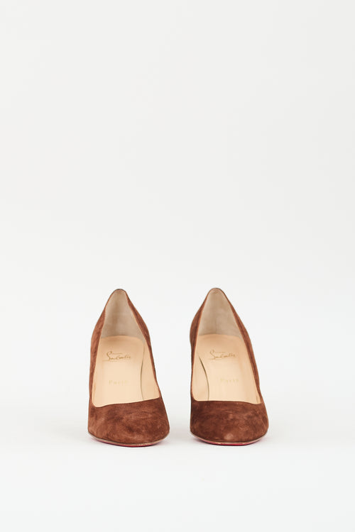 Christian Louboutin Brown Suede Simple Pump