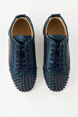 Christian Louboutin Leather Spike Louis Junior Sneaker