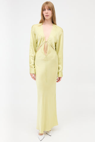 Christopher Esber Silk Cutout Maxi Dress