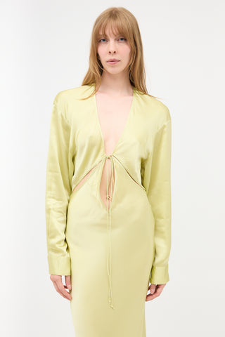 Christopher Esber Silk Cutout Maxi Dress
