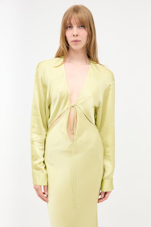 Christopher Esber Silk Cutout Maxi Dress