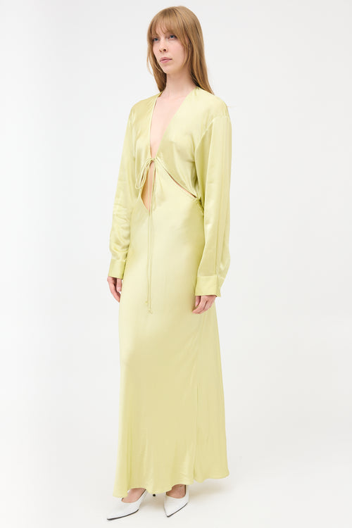 Christopher Esber Silk Cutout Maxi Dress