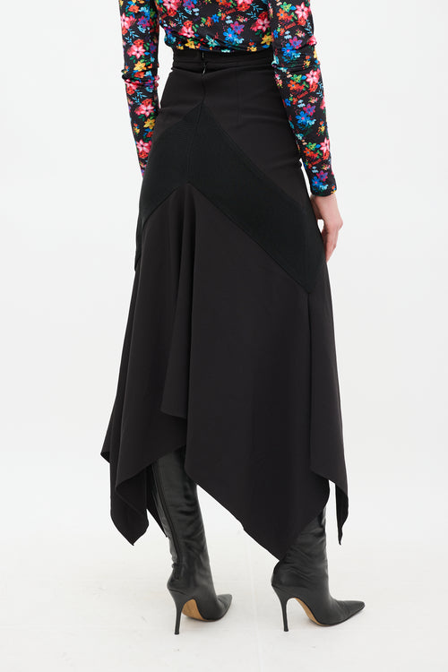 Christopher Esber Black Two Tone Mermaid Skirt