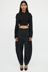 Christopher Esber Cropped Tie Shirt