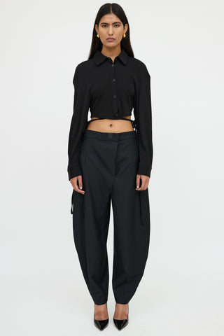 Christopher Esber Cropped Tie Shirt