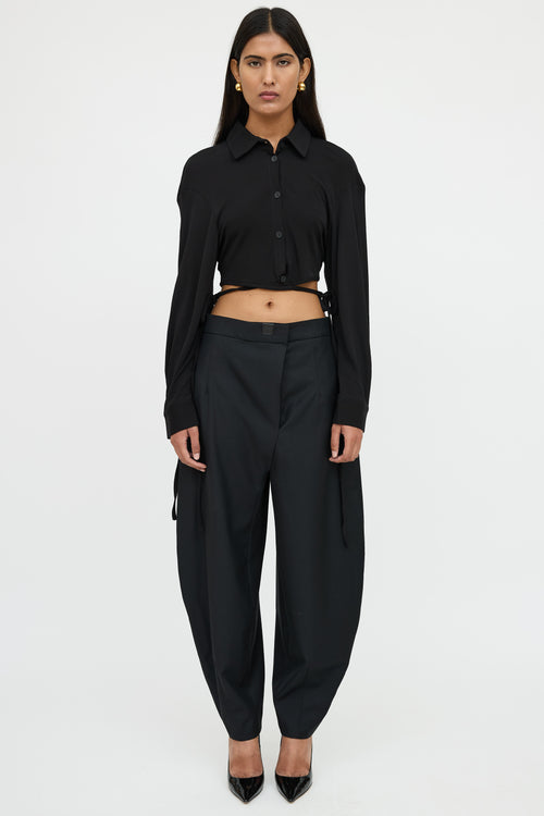 Christopher Esber Cropped Tie Shirt