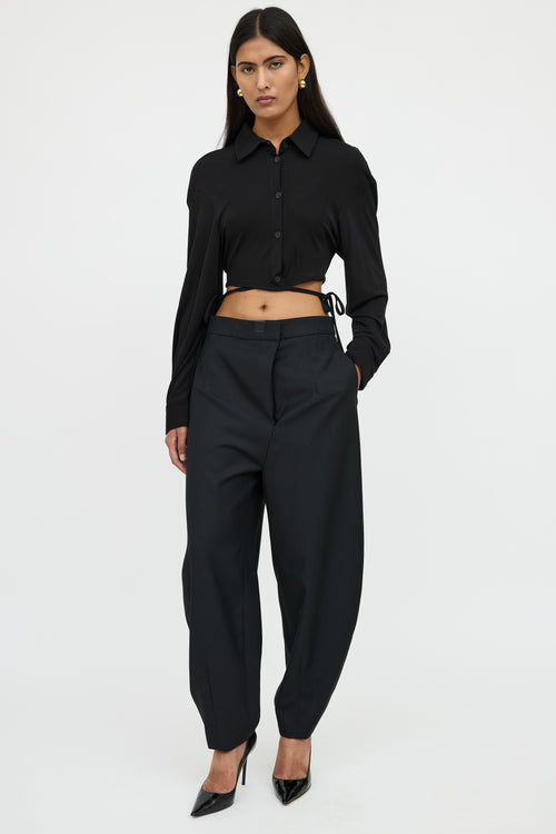 Christopher Esber Cropped Tie Shirt