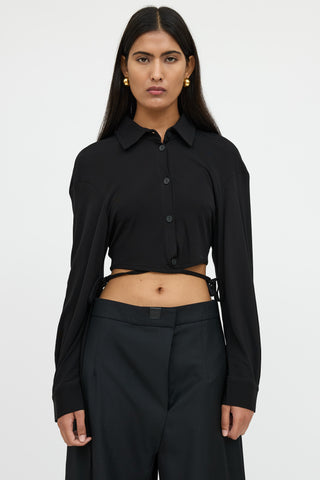 Christopher Esber Cropped Tie Shirt