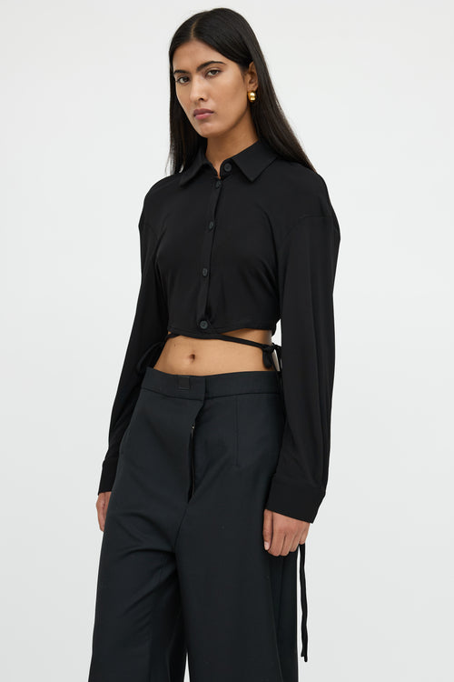 Christopher Esber Cropped Tie Shirt