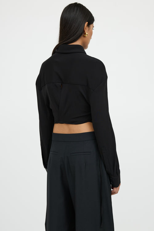 Christopher Esber Cropped Tie Shirt