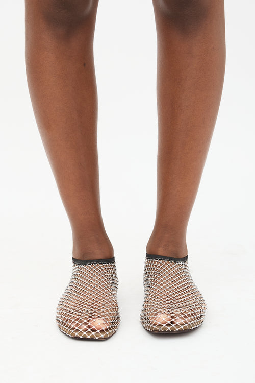 Christopher Esber Crystal Mesh Minette Flats