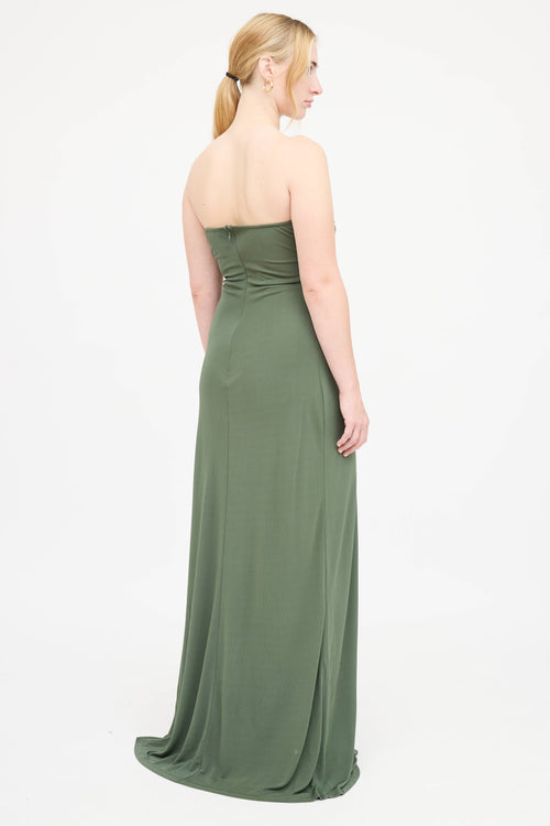 Christopher Esber Arced Palm Strapless Dress