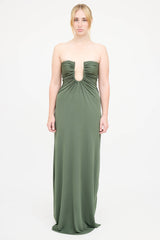 Christopher Esber Arced Palm Strapless Dress