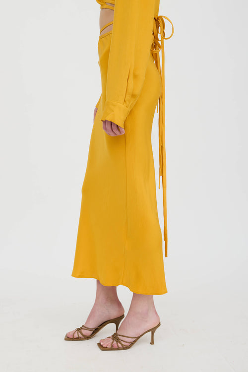 Christopher Esber Silk Tie Maxi Skirt