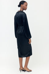 Christopher Kane Satin Jersey & Lace Wrap Dress