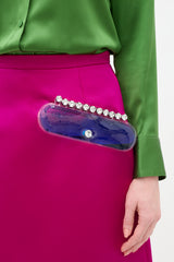 Christopher Kane Fuchsia Crystal Gel A-Line Skirt