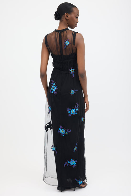 Christopher Kane Tulle Floral Embroidered Dress