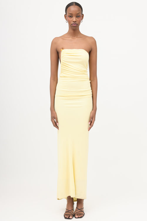 Christopher Esber Jersey Draped Strapless Dress