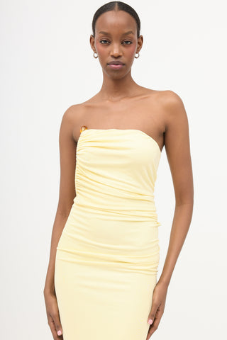 Christopher Esber Jersey Draped Strapless Dress