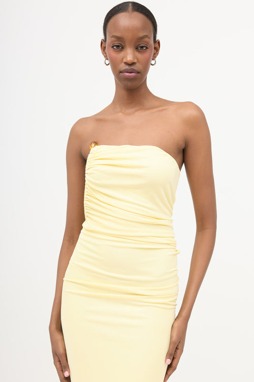Christopher Esber Jersey Draped Strapless Dress