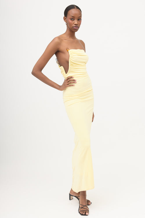 Christopher Esber Jersey Draped Strapless Dress