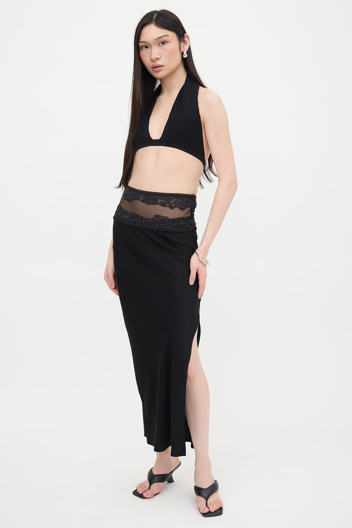 Christopher Esber Lace Panelled Maxi Skirt