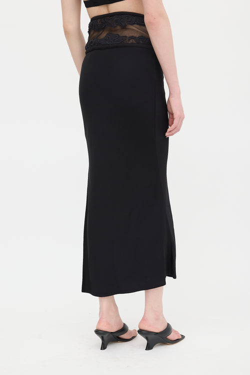 Christopher Esber Lace Panelled Maxi Skirt