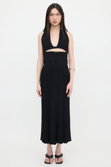 Christopher Esber Rib Knit Button Maxi Dress