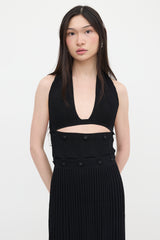 Christopher Esber Rib Knit Button Maxi Dress