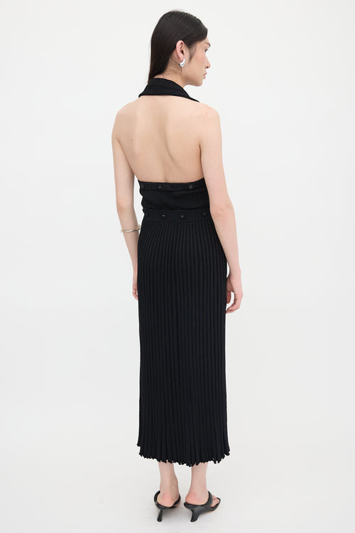Christopher Esber Rib Knit Button Maxi Dress
