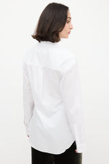 Christopher Esber White Slant Placket Button Up Shirt