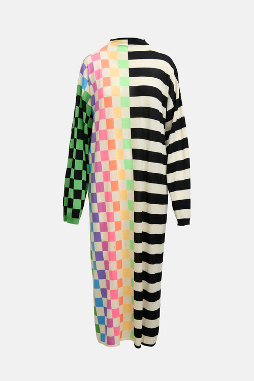 Christopher John Rogers Wool Knit Pattern Dress