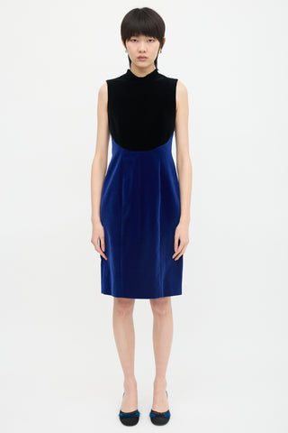 Christopher Kane Velvet Colourblock Dress