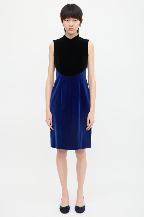 Christopher Kane Velvet Colourblock Dress