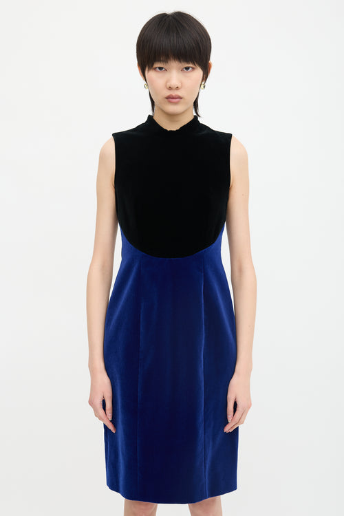Christopher Kane Velvet Colourblock Dress